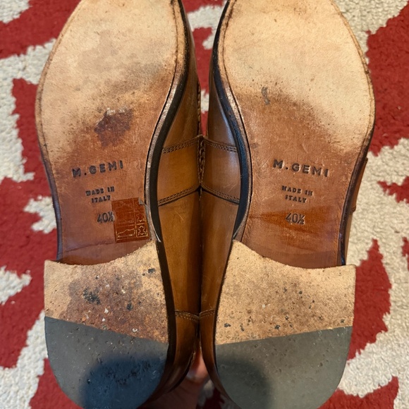 M Gemi 40.5 EU, 7.5 US retail $200 Men’s brown dress casual penny loafers